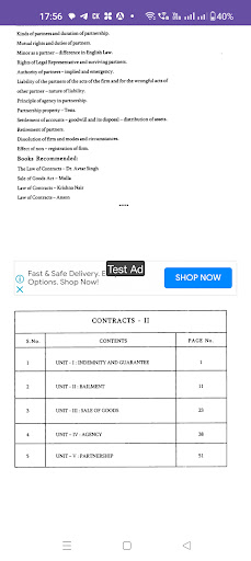 Law of contracts -II