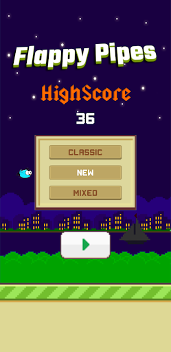 Android application Flappy Pipes screenshort