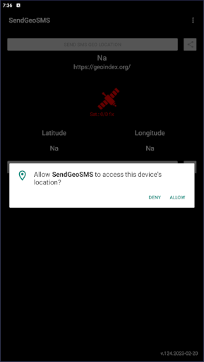Send Geo SMS Screen 2