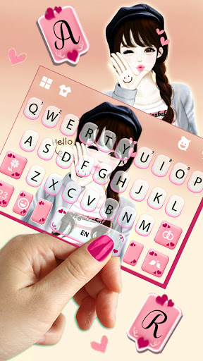 Wink Cute Girl Keyboard Backgr Screen 3