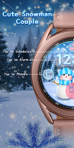 Cute Snowman Couple_Watchface Screen 2