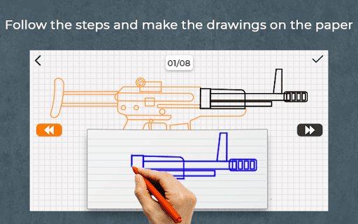 How to Draw Weapons Step by St Screen 2
