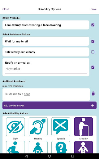 Thistle Assistance Card Screen 2
