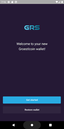 Android application GRS (Testnet) screenshort