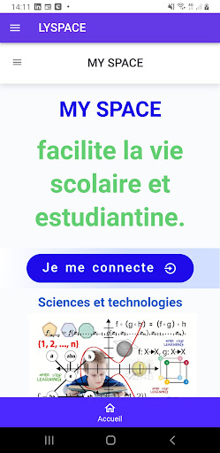 Android application MY SPACE screenshort