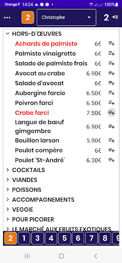 Android application MesBistrots screenshort