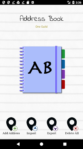 Android application Address Book Pro screenshort
