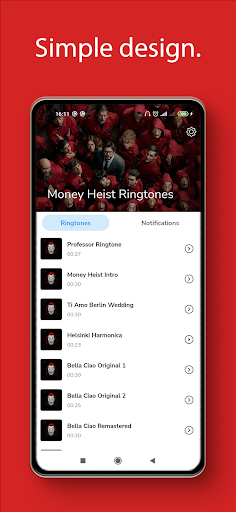 Android application Money Heist Ringtones screenshort