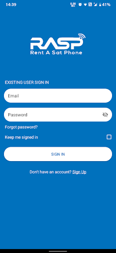 Android application Rent A Sat Phone (RASP) screenshort