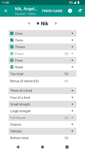 Yatzy Scoring Card for Yahtzee Screenshot 2 - AppWisp.com