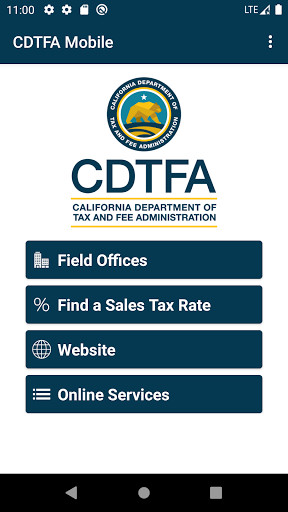 Android application CDTFA Mobile screenshort