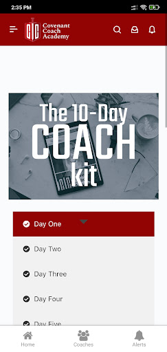 Covenant Coach Academy Screen 2