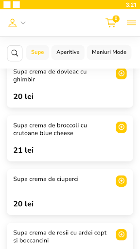 MODE FOOD Screen 2