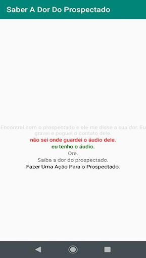 Saber A Dor Do Prospectado