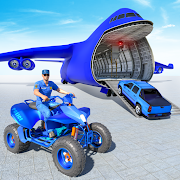 US Police Quad Bike Car Transporter Games