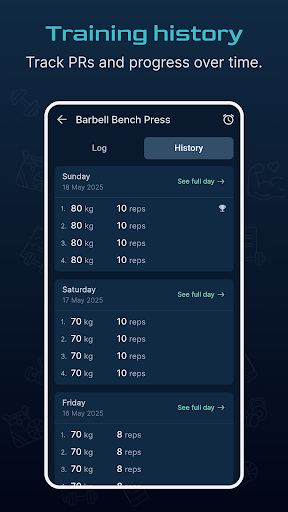 GymSet - Workout Log Tracker Screenshot 3 - AppWisp.com
