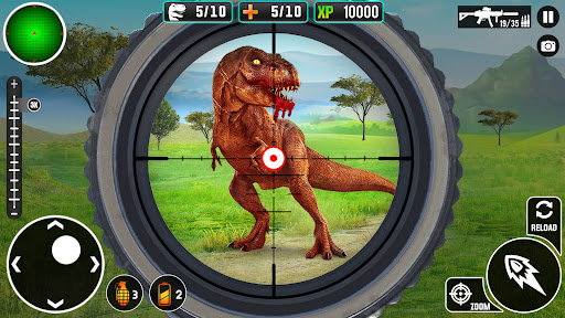 Android application Real Dino Hunting Jungle Games screenshort