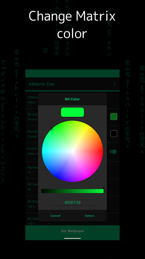 kMatrix Pro: Live Wallpaper Screen 3