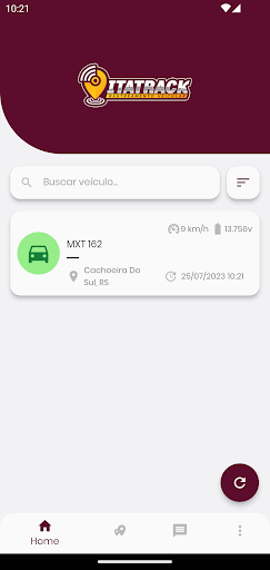 Android application Itatrack Rastreamento Veicular screenshort