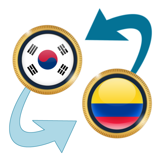 S Korea Won x Colombia Peso logo