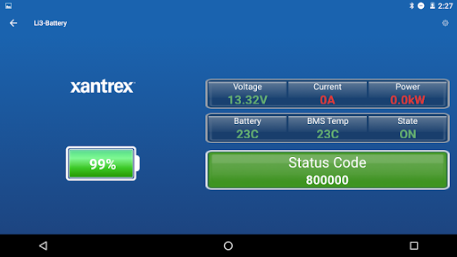 Xantrex Battery Screen 2