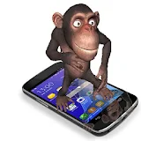 monkey on screen dancing joke icon