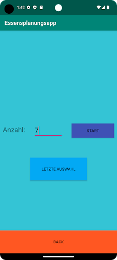 Essensplanungsapp Screen 2