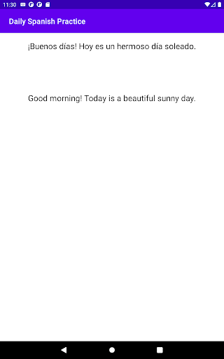 Daily Spanish Practice Screen 3