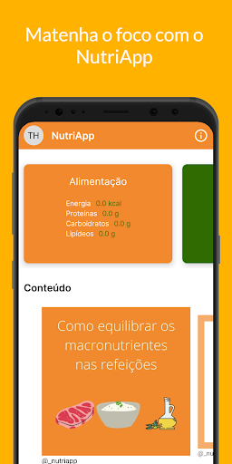 Android application NutriApp: Nutrição e Treinos screenshort