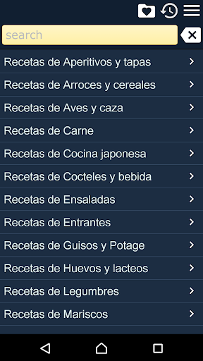 Android application Recetas de Cocina screenshort