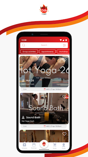 Android application Hot Yoga Cork screenshort
