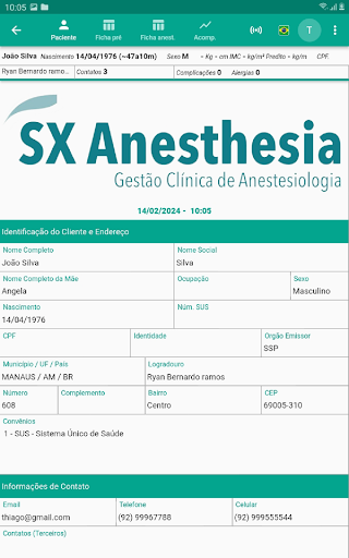 Android application Anesthesia SX screenshort