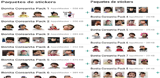 Stickers Nina Coreana Super Pack Apps On Google Play