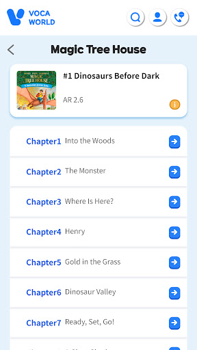 Android application Magic Tree House VocaWorld screenshort