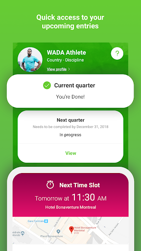Android application Athlete Central screenshort