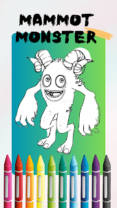 Monster Mammoth Coloring Book