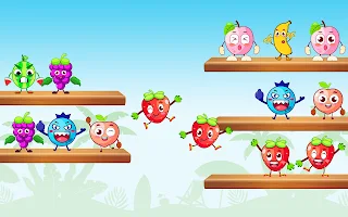 Fruit Color Sort Puzzle - Screenshot 1