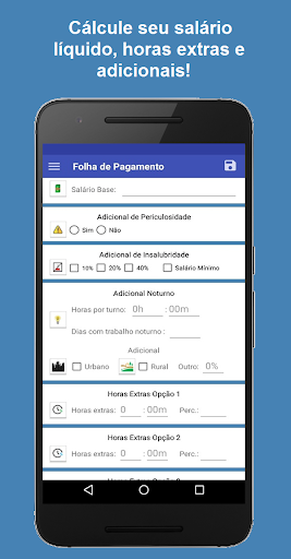 Android application Folha de Pagamento screenshort