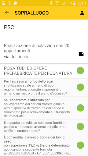 App Sicurezza Cantieri Screen 3