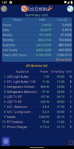 EvoEnergy - Calculator Premium Screen 3