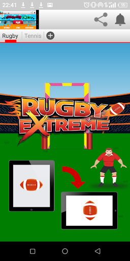Android application Rugby and Tenis screenshort