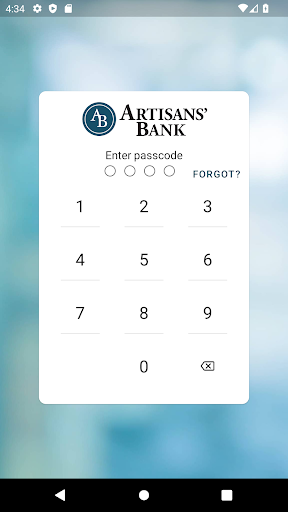 Android application Artisans' Bank screenshort