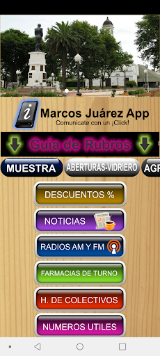 Android application Marcos Juárez App screenshort