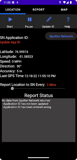 Android application Spotter Location screenshort