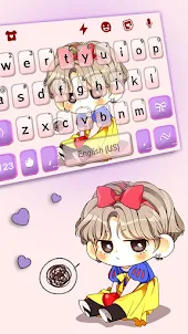 Handsome Kpop Boy Keyboard Bac