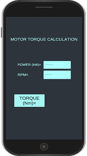 AC Motor Torque Efficiency Cycle Power Calculation