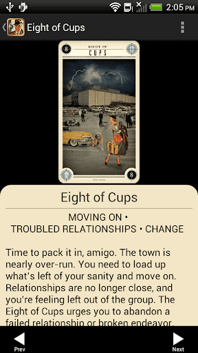 Screenshot of Zombie Tarot