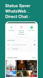 WhatsTool: Bulk Sender WhatsWeb Split Video Status Screenshot