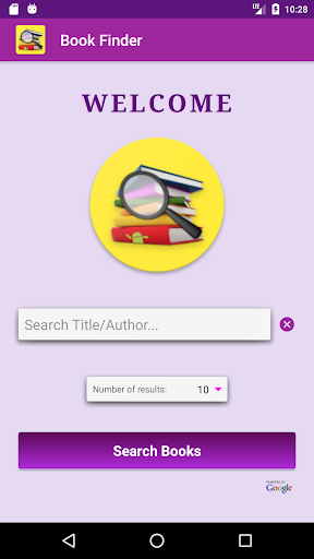 Android application Book Finder screenshort