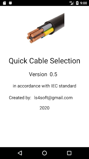 Android application Quick Cable Selection screenshort